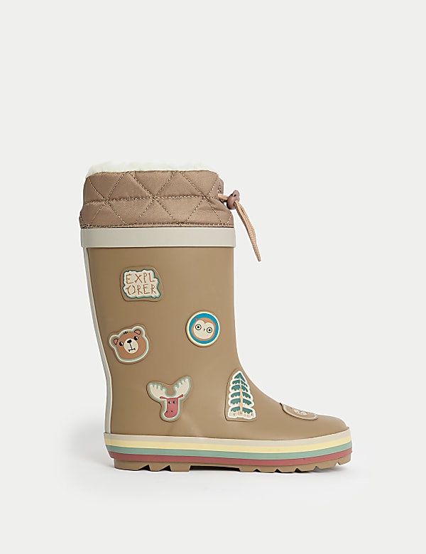 Explorer Wellies 4 Small 2 Large BROWN MIX Boots M S DE