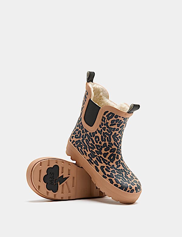 Kids' Leopard Print Wellies (3 Small - 12 Small) - IL
