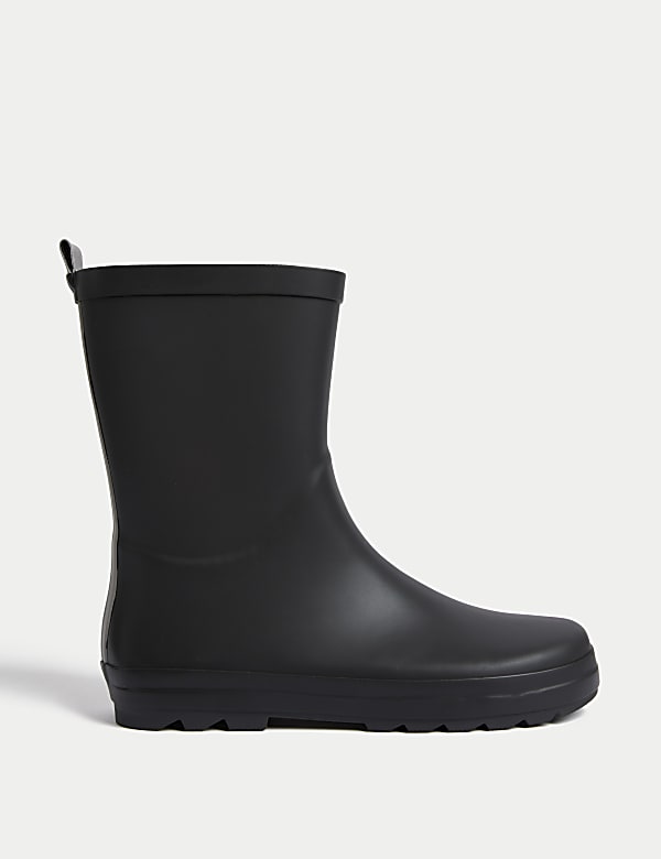 Black kids wellies discount