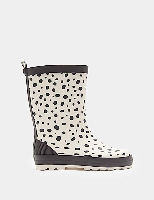 Kids' Waterproof Dalmation Wellies (4 Small - 2 Large) - CN