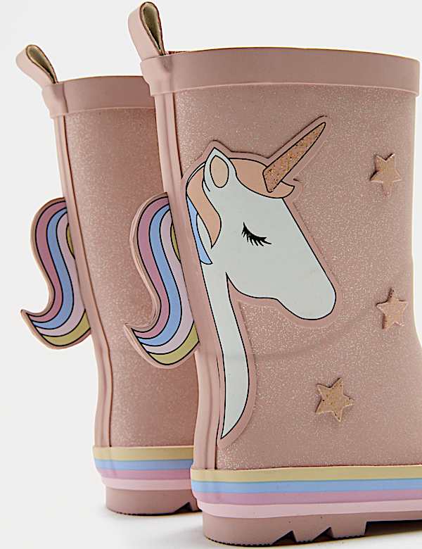 Kindergummistiefel mit Einhornmotiv (20,5–34) - AT