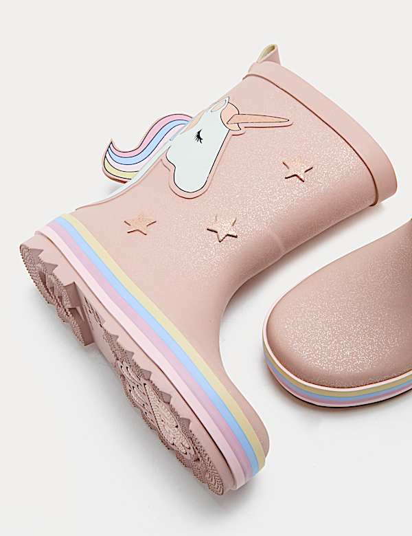 Kindergummistiefel mit Einhornmotiv (20,5–34) - AT