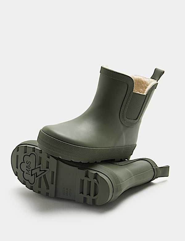Kids' Warm Lined Chelsea Wellies (3 Small - 2 Large) - NZ