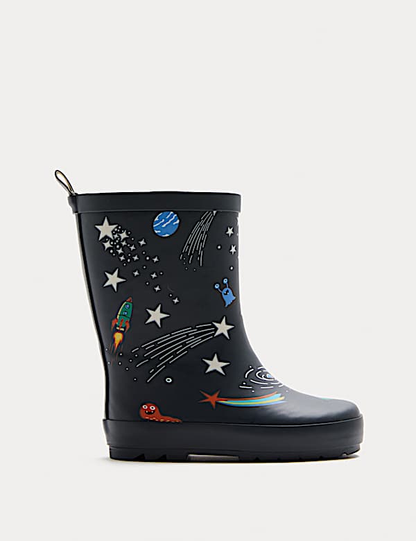 Botas de agua infantiles con estampado del espacio (4 pequeño-2 grande) - ES