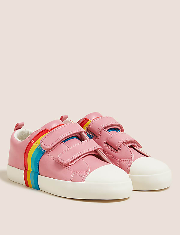 Kids' Freshfeet™ Rainbow Riptape Trainers (5 Small - 12 Small)