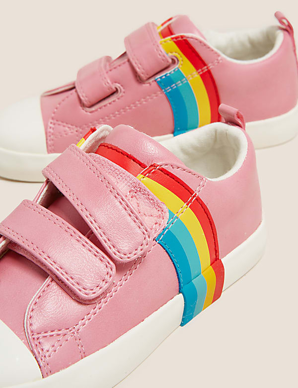 Kids' Freshfeet™ Rainbow Riptape Trainers (5 Small - 12 Small)