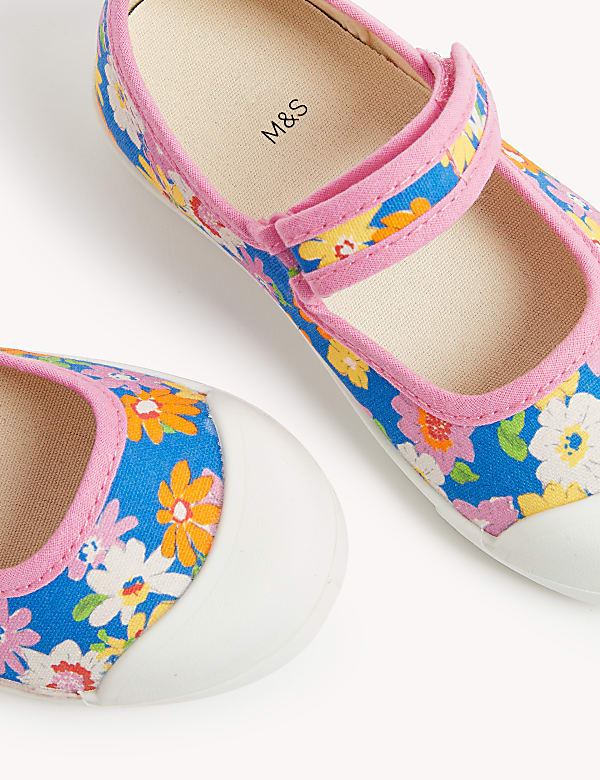 Kids’ Riptape Floral Mary Jane Shoes