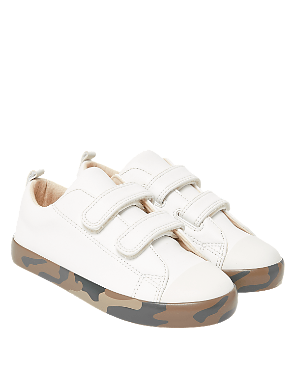 Kids' Camouflage Sole Riptape Trainers