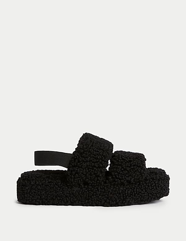 Borg Slider Slippers (13 Small - 6 Large) - LV