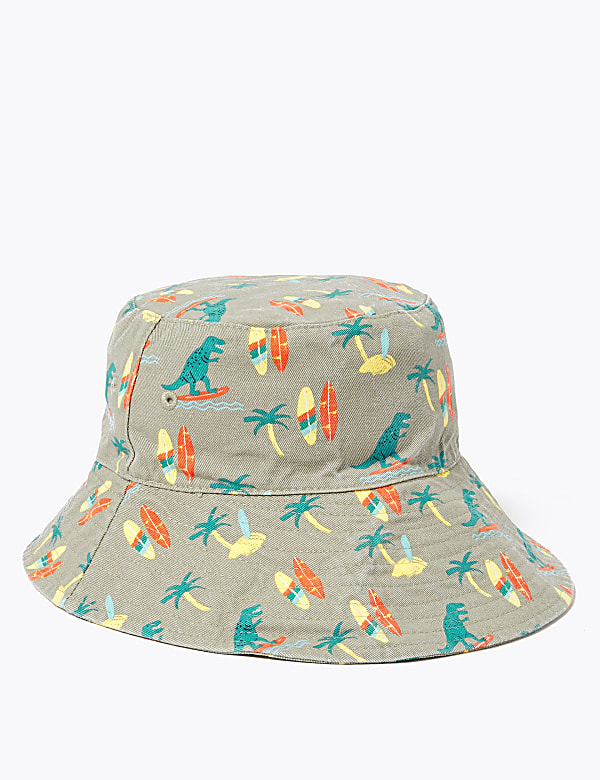 Kids' 2 Pack Pure Cotton Dinosaur Sun Hats