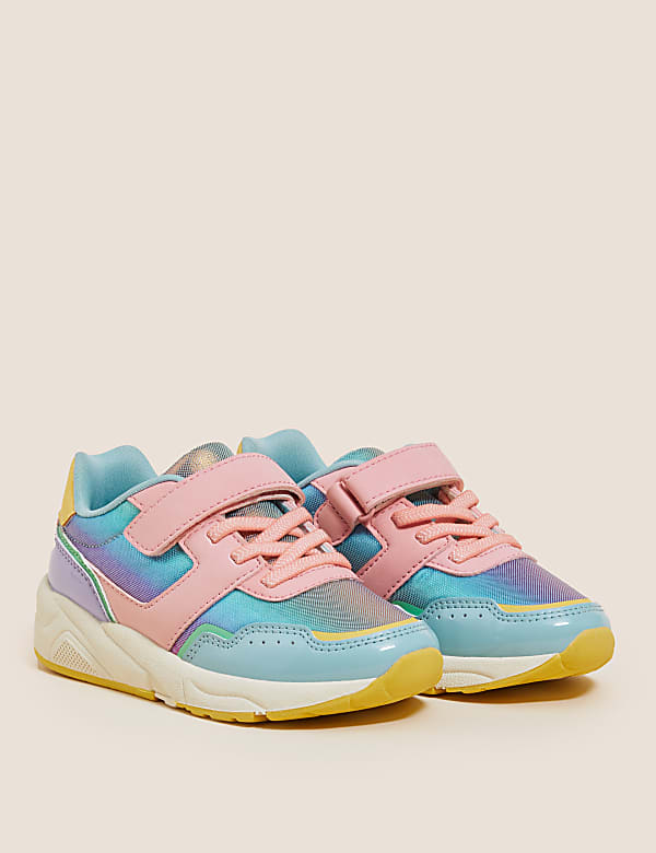 Buy Kids Freshfeet Rainbow Riptape Trainers 4 Small 13 Small at Marks Spencer