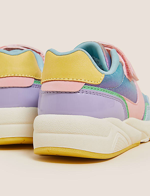 Kids' Freshfeet&trade; Rainbow Riptape Trainers (4 Small - 13 Small)