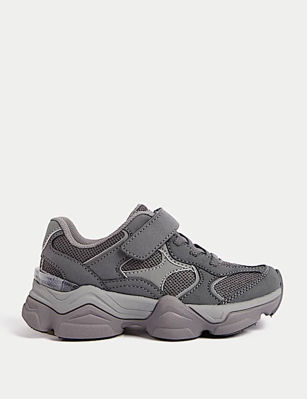 Kids' Chunky Freshfeet™ Riptape Trainers (4 Small - 3 Large) - GR