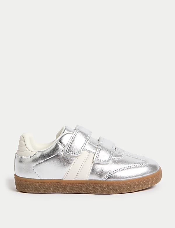 Kids' Metallic Riptape Trainers (4 Small - 2 Large) - RO