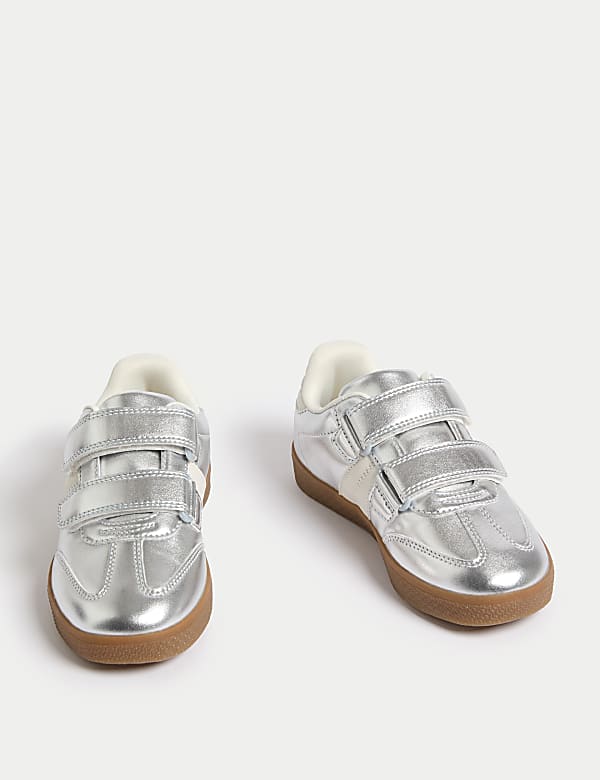 Kids' Metallic Riptape Trainers (4 Small - 2 Large) - NL