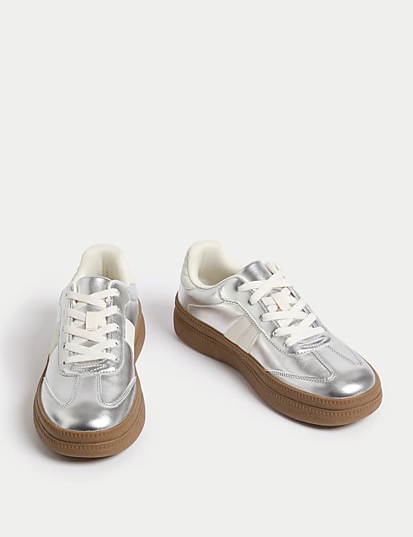 Kids' Metallic Trainers (1 Large - 6 Large) - IL