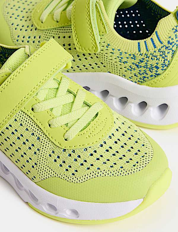 Kids' Knitted Riptape Trainers (4 Small - 2 Large) - IT