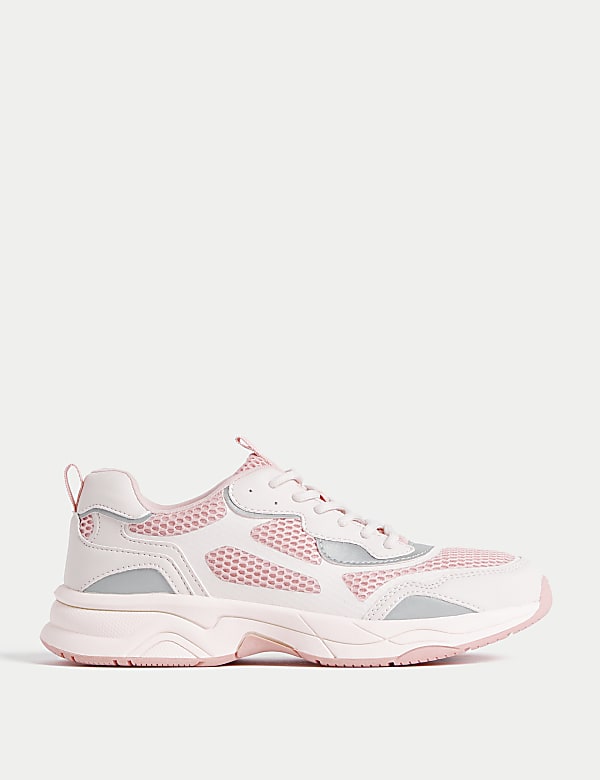 Baby pink chunky trainers shop