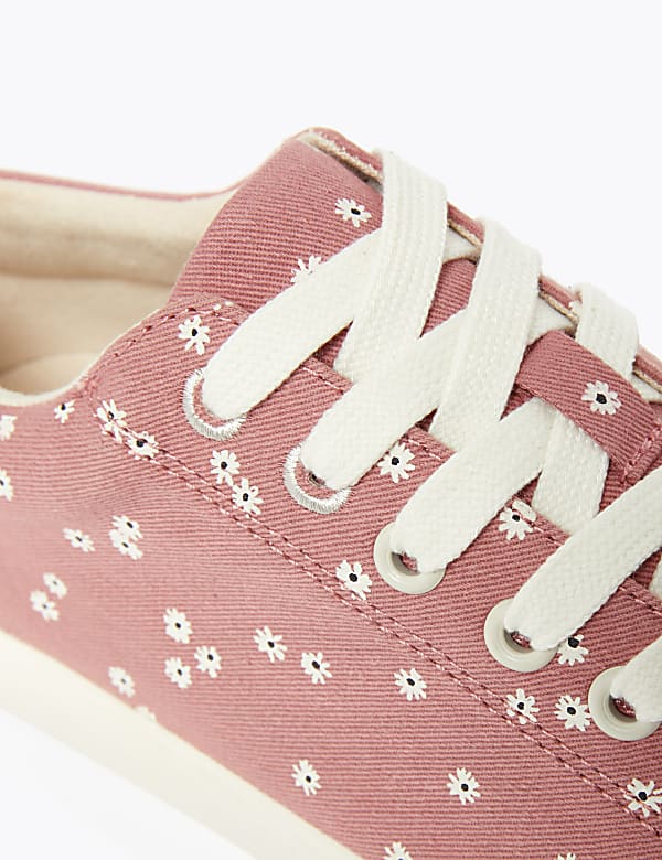 Kids' Canvas Floral Trainers