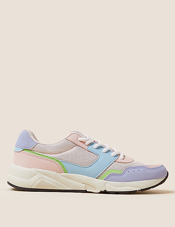 Buy Kids Freshfeet Colour Block Trainers 13 Small 6 Large at Marks Spencer