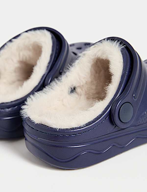 Kids' Faux Fur Lined Clogs (4 Small - 7 Large) - NZ