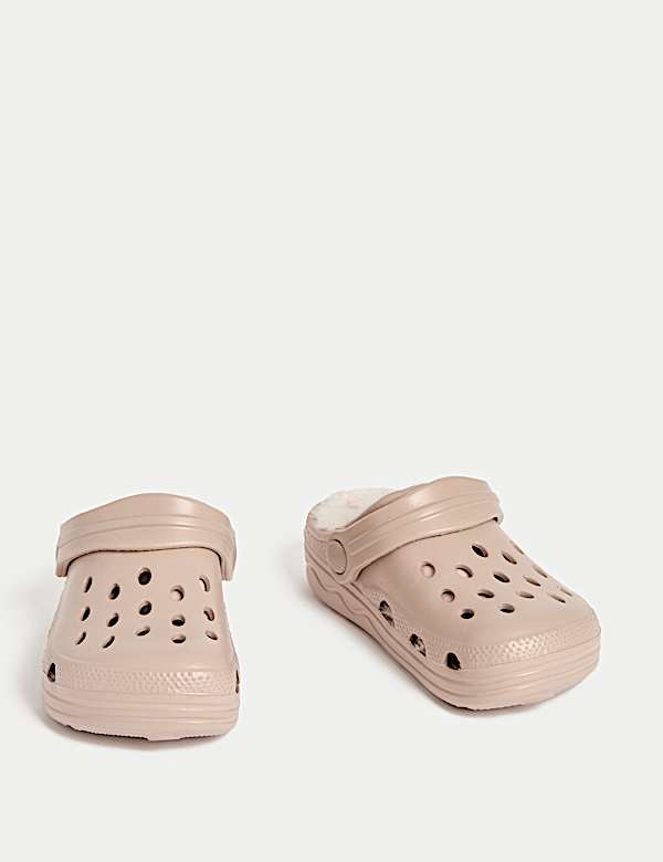 Kids' Faux Fur Lined Clogs (4 Small - 7 Large) - NZ