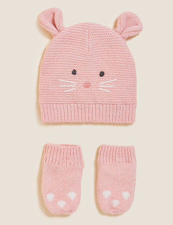Kids' Animal Hat and Mitten Set (0-6 Yrs)