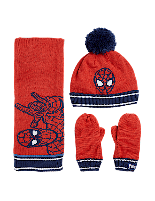 Kids' Spider-Man™ Hat, Scarf and Mitten Set (1-6 Yrs)