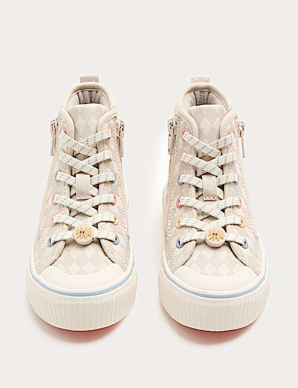 Novelty Patterned High Top Trainers (4 Small - 2 Large) - FI