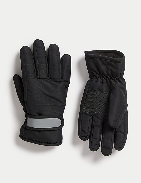 Waterproof Thermowarmth Ski Gloves 3 13 Yrs BLACK Gloves M S SK