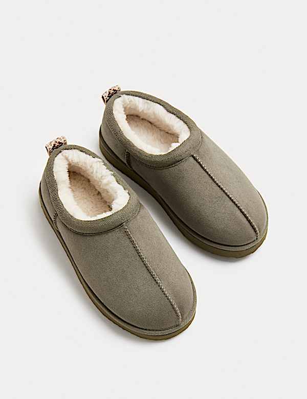 Kids' Faux Fur Lined Slippers (9 Small - 7 Large) - JE