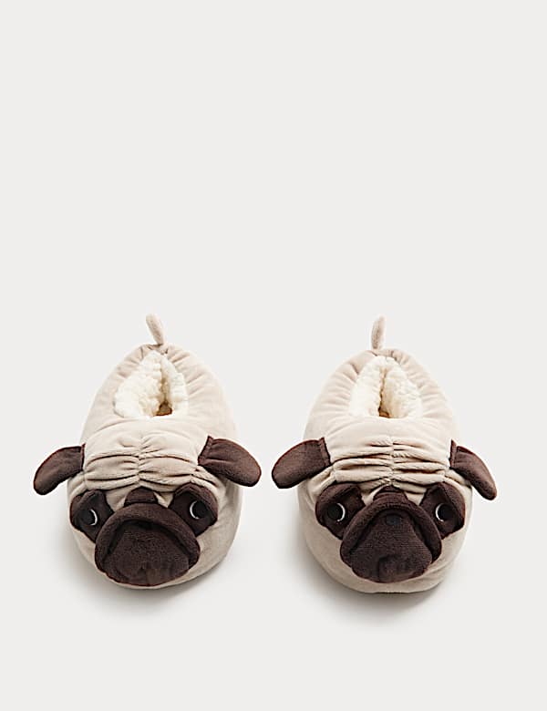 Kids' Pug Slippers (9 Small - 7 Large) - RO