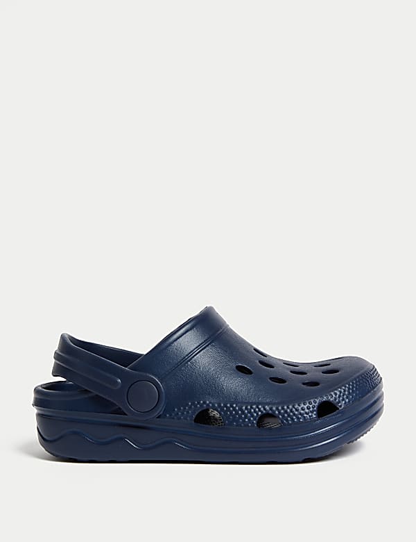 Marks Spencer Kids Clogs 4 Small 2 Large Navy 10 S STD