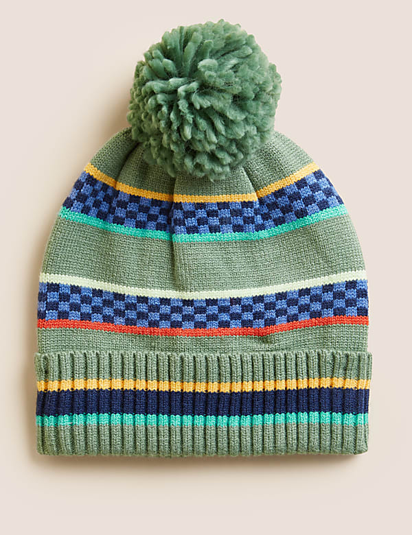 Kids' Striped Winter Hat