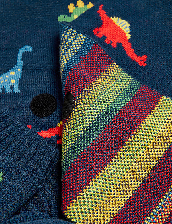 Kids' Dinosaur Hat, Scarf and Mitten Set