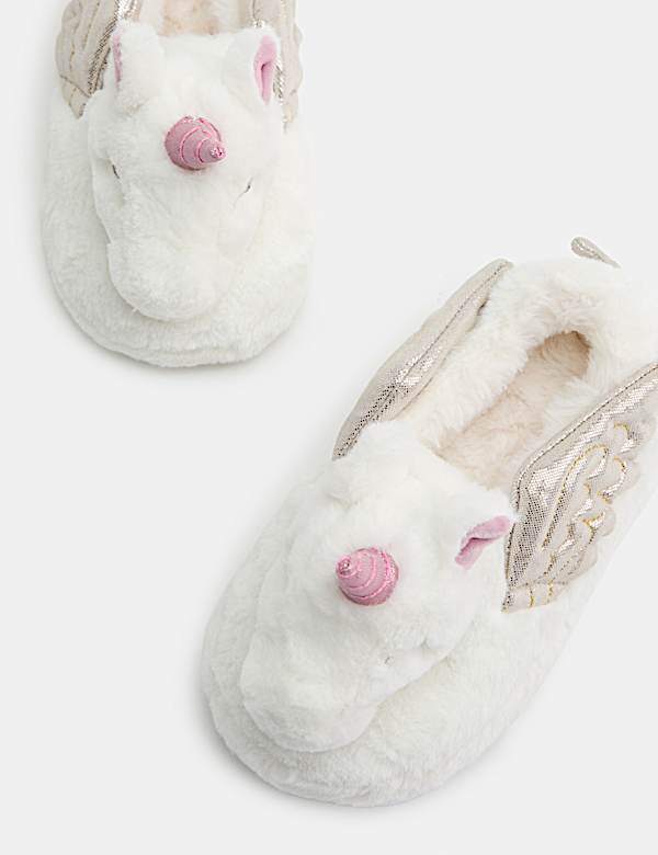 Kids' Unicorn Slippers (4 Small-6 Large) - UA