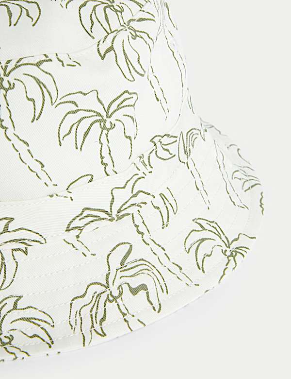 Kids' Pure Cotton Print Bucket Hat (1-13 Yrs) - JP