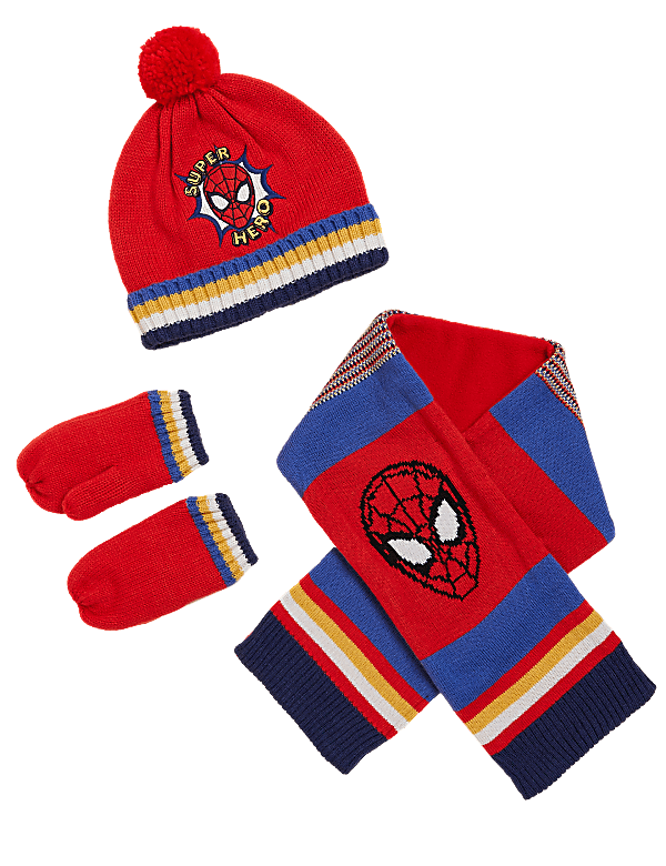 Kids' Spider-Man™ Hat, Scarf and Mitten Set
