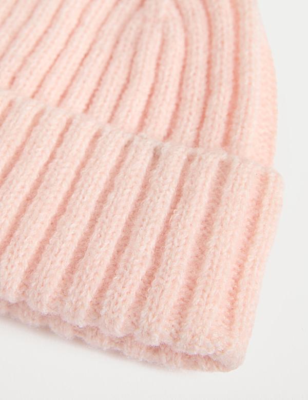 Kids' Knitted Ribbed Beanie Hat (0-13 Yrs) - GR