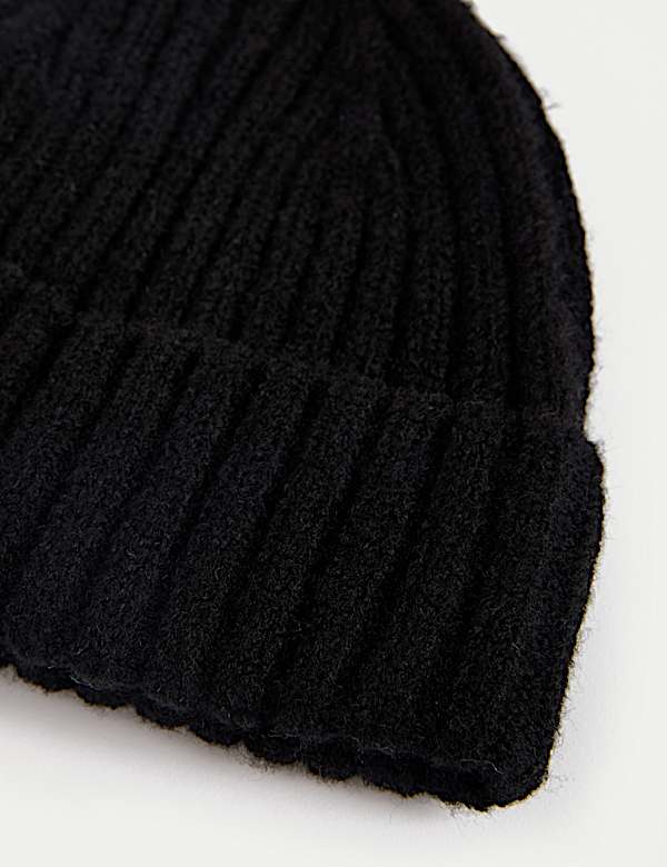 Kids' Knitted Ribbed Beanie Hat (0-13 Yrs) - IL