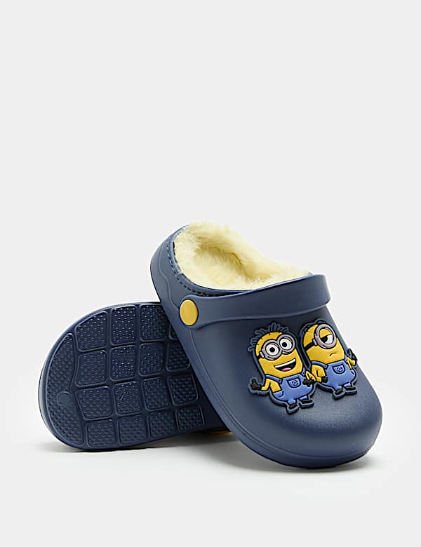 Kids' Despicable Me&trade; Minion Faux Fur Lined Clogs (4 Small - 2 Large) - DK