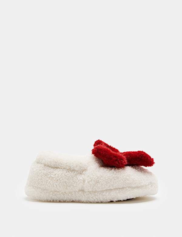 Kids' Christmas Bow Elastic Back Slippers (4 Small - 2 Large) - VN
