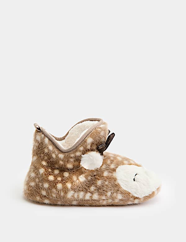 Kids' Christmas Reindeer Slipper Boots (4 Small-7 Large) - VN