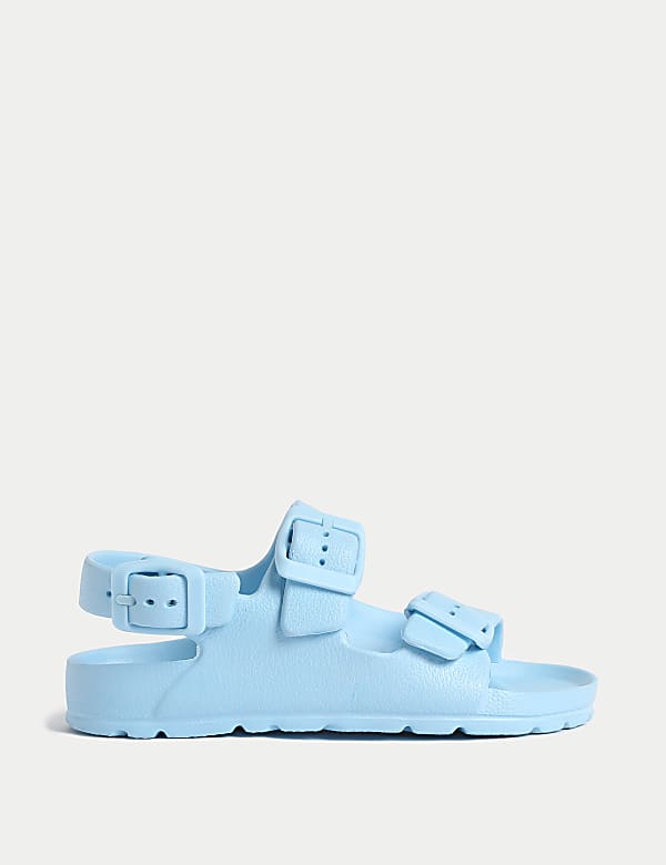 Kids Buckle Footbed Sandals 4 Small 2 Large BLUE MIX Sandals M S IT