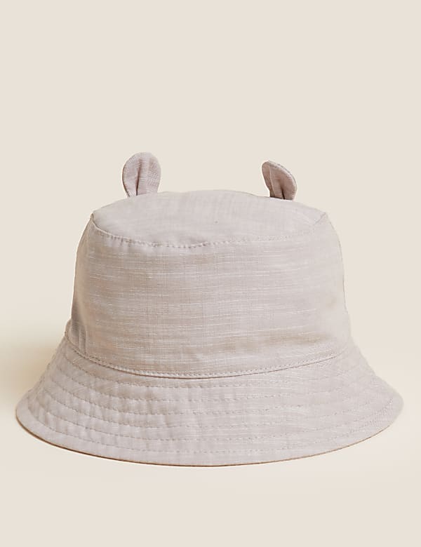 Kids' Pure Cotton Bear Sun Hat (0-1 Yr)