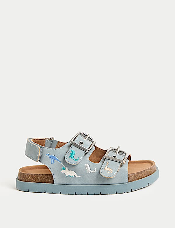Kids' Dinosaur Embroidered Sandals (4 Small - 2 Large) - JP