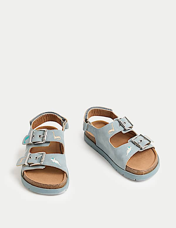 Kids' Dinosaur Embroidered Sandals (4 Small - 2 Large) - JP