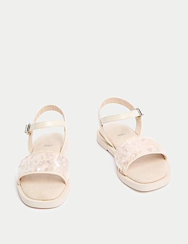 Kids' Sequin Strap Sandals (10 Small - 6 Large) - AU