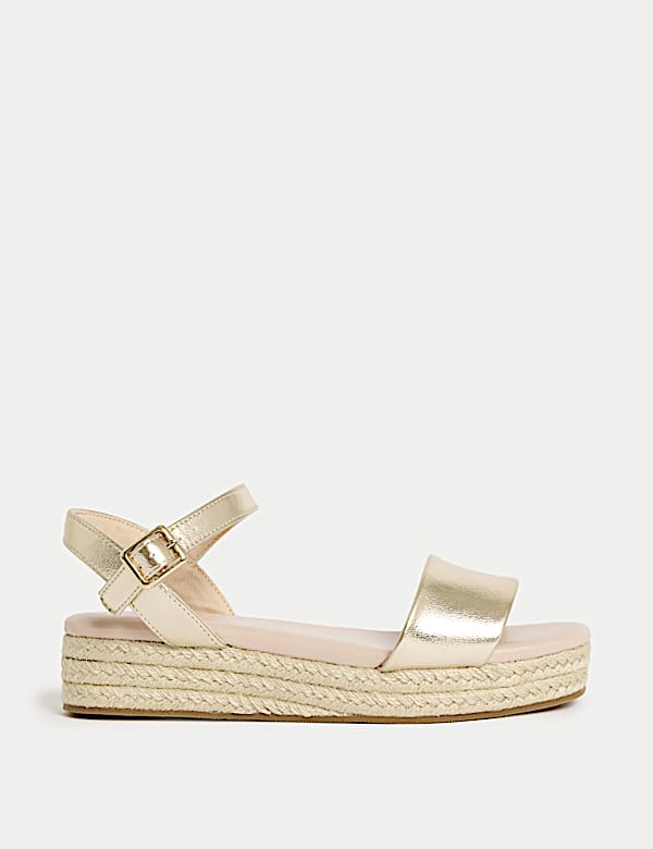 Kids' Metallic Wedge Sandals (1 Large - 6 Large) - MX
