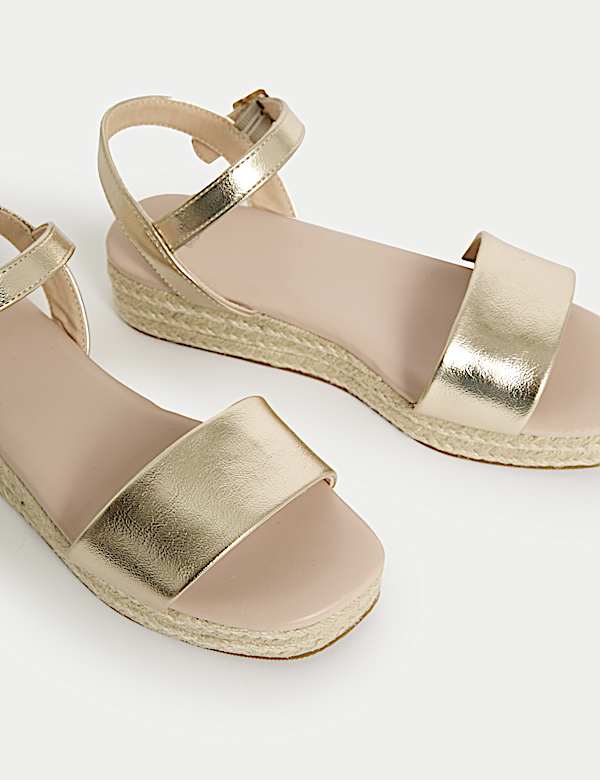 Kids' Metallic Wedge Sandals (1 Large - 6 Large) - AL